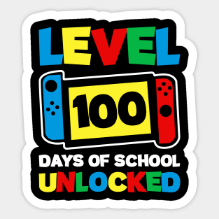 level 100 days of school unlocked gamer video games Sticker